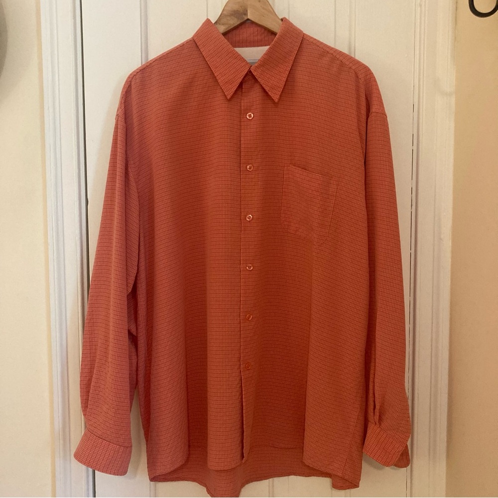 Men's orange checked vintage SQWEAR shirt
